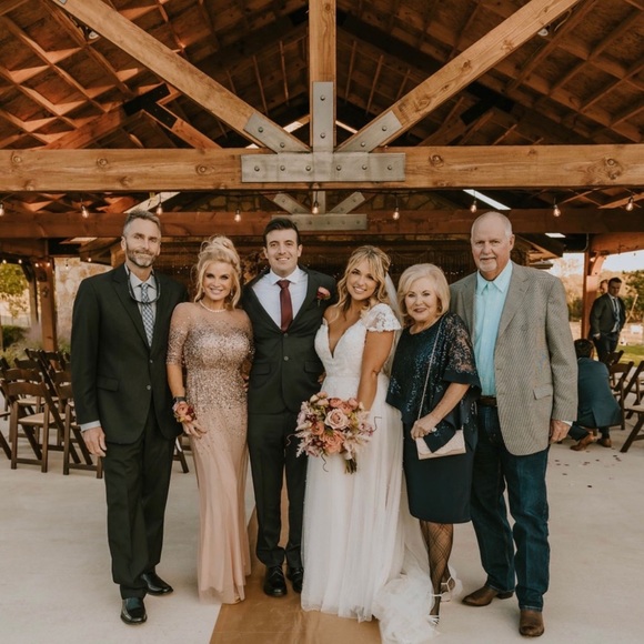 Adrianna Papell Beaded Illusion Gown - Picture 6 of 6